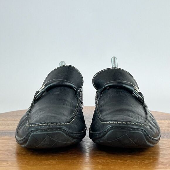 Mens Donald Pliner Black Leather Horsebit Driving Shoes Loafers Size 10.5‎ M GUC main image 6